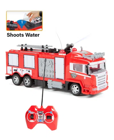 World Tech Toys Fire Truck Remote Control Truck W/ Light Up Lights Shoots Water In Red