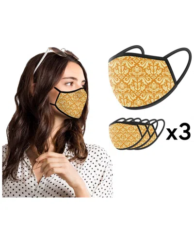World Tech Toys Floral Gold Face Mask
