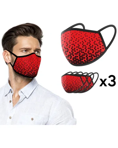 World Tech Toys Red & Black Triangles Face Mask