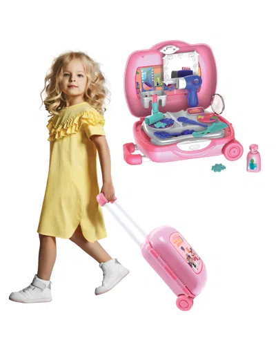 World Tech Toys Roll Make Up Kid's Luggage Playset In Transparent
