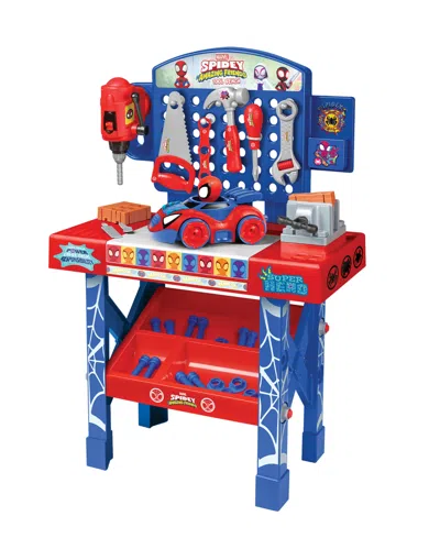 World Tech Toys Spidey And His Amazing Friends Tool Bench Playset With Take Apart Car In Transparent