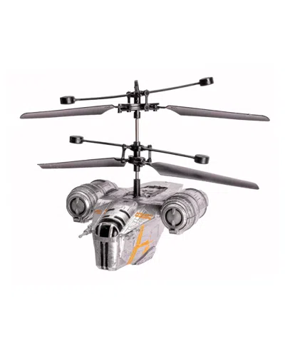 World Tech Toys Star Wars The Mandalorian Razor Crest Sculpted Head Ufo Helicopter In Silver
