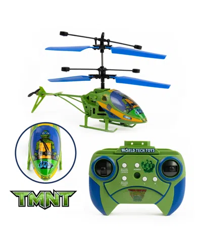 World Tech Toys Teenage Mutant Ninja Turtles Mutant Mayhem Leonardo 2ch Ir Helicopter In Green