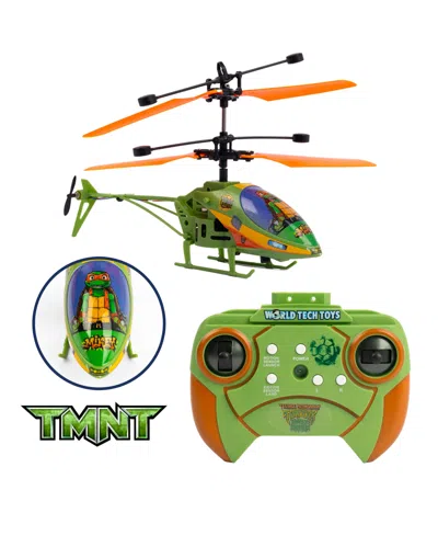 World Tech Toys Teenage Mutant Ninja Turtles Mutant Mayhem Michelangelo 2ch Ir Helicopter In Transparent