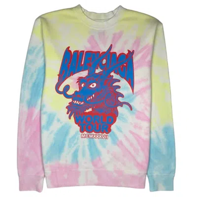 World Tour Premiere Men's Dragon Crew Neck Sweater In Cotton Candy In Pink