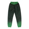 World Wide Ltd Black/green Swishies Duo Patterned Straight Pants In Multi