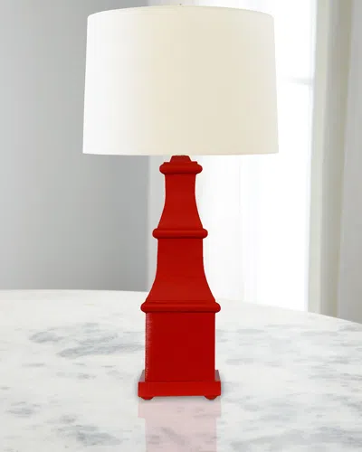 Worlds Away Allegra Lamp In Red