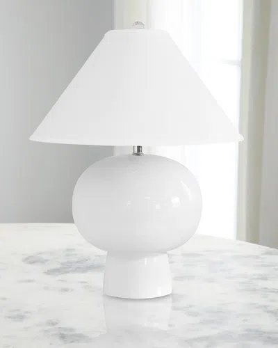 Worlds Away Annie Lamp In White