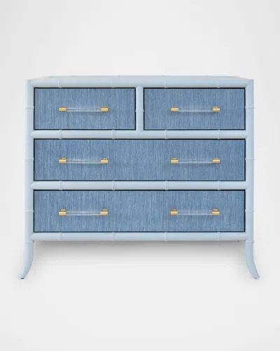 Worlds Away Beckett 4-drawer Chest, Blue