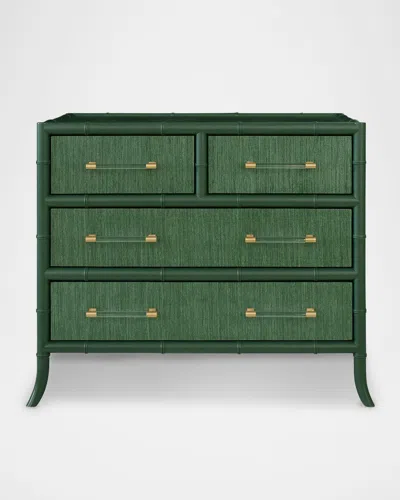 Worlds Away Beckett 4-drawer Chest, Green