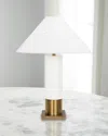 Worlds Away Bishop Lamp In White