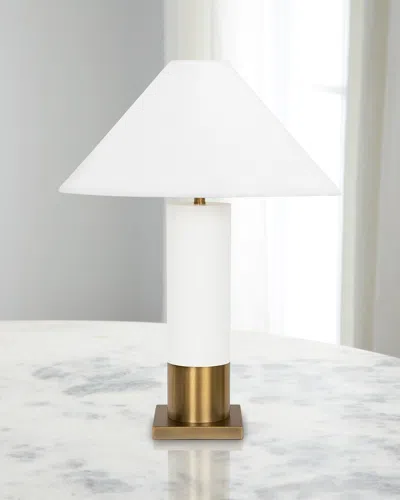 Worlds Away Bishop Lamp In White