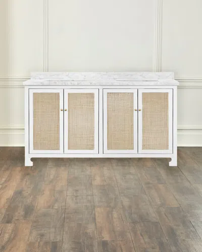 Worlds Away Boyd 60" Double Bath Vanity In White