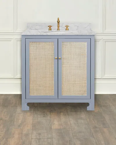 Worlds Away Boyd Bath Vanity In Matte Light Blue