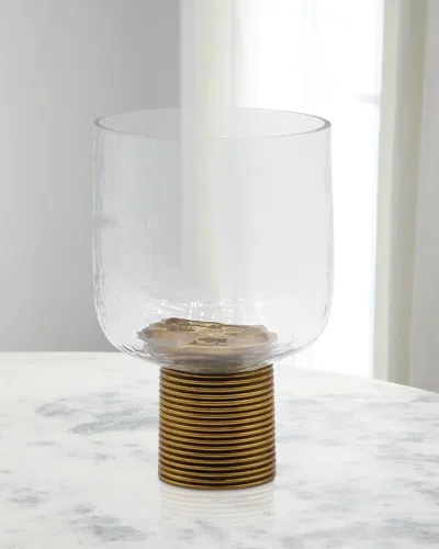 Worlds Away Cadey Small Candle Holder In Gold