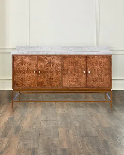 Worlds Away Clifford 60" Double Bath Vanity In Brown