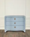 Worlds Away Cora Curved 3-drawer Chest In Blue