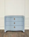 Worlds Away Cora Curved 3-drawer Chest In Light Blue