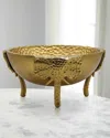 Worlds Away Elepha Bowl In Gold