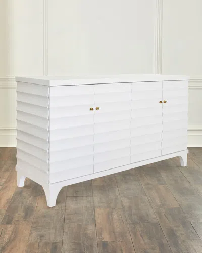 Worlds Away Gates 4-door Buffet In Matte White