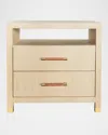 Worlds Away Hancock 2-drawer Side Table In Natural