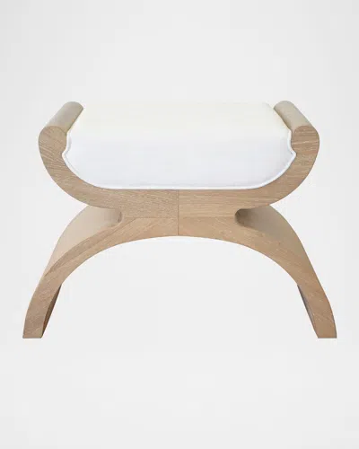 Worlds Away Janna Stool In Natural