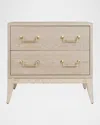 Worlds Away Kenna 2-drawer Side Table In Natural