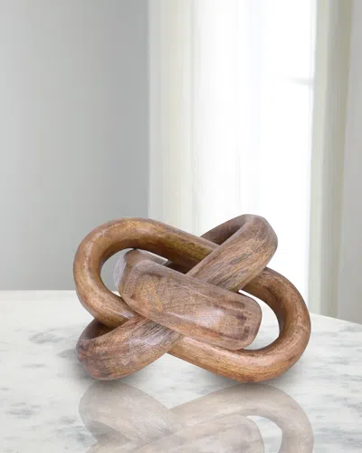 Worlds Away Knot Decorative Object In Brown