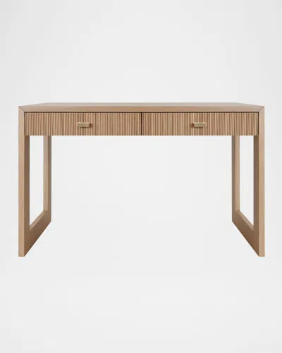 Worlds Away Larkin Two-drawer Desk In Natural