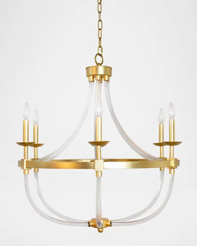 Worlds Away Layla 29" Chandelier In Gold