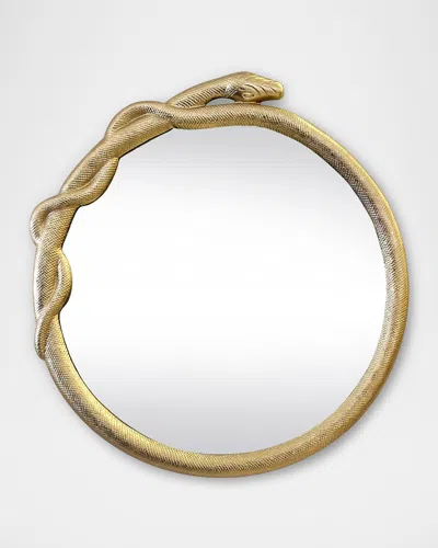Worlds Away Lucius Snake Wall Mirror In Gold