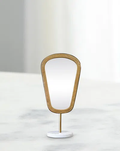 Worlds Away Micah Tabletop Mirror, Large In Gold
