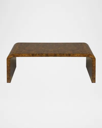 Worlds Away Newbury Coffee Table In Brown