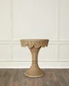 Worlds Away Orla Scallop-edge Side Table In Natural