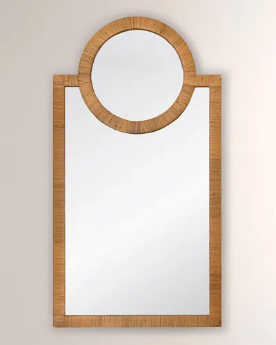 Worlds Away Orlando Mirror In Brown