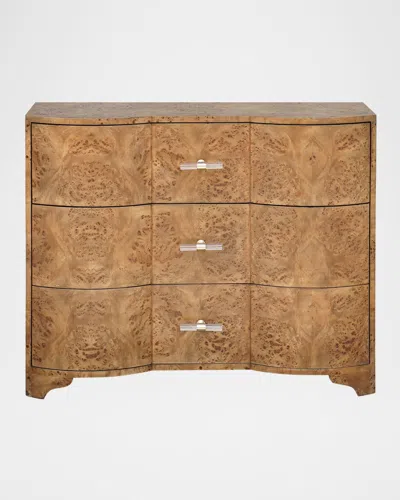 Worlds Away Plymouth 3-drawer Chest In Beown