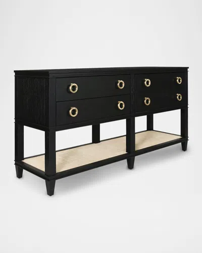Worlds Away Richmond Console Table In Black