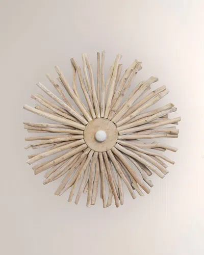 Worlds Away Rio Wall Sconce, Small In Natural