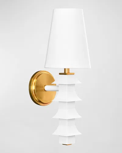 Worlds Away Sedona Sconce In White