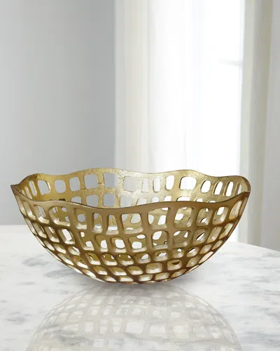 Worlds Away Sierra Decorative Bowl In Gold