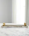 Worlds Away Tadeo Tray In Beige
