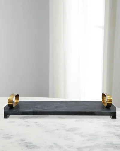 Worlds Away Tadeo Tray In Black