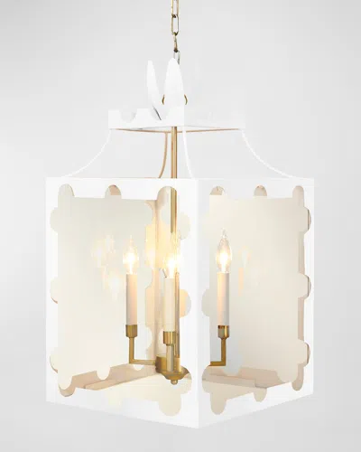 Worlds Away Talula 28" 4-light Chandelier In White