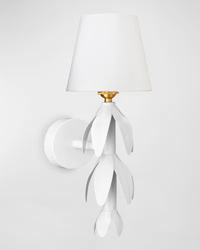 Worlds Away Tinsley Sconce In White