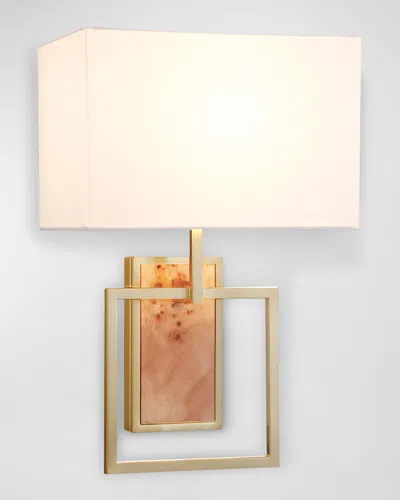 Worlds Away Trace Sconce In Brown
