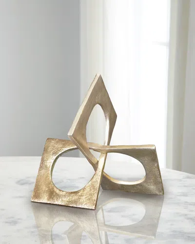 Worlds Away Twist Metal Sculpture In Gold