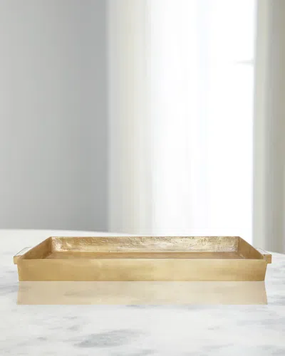 Worlds Away Whitt Metal Tray In Gold