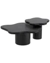 Worldwide Home Furnishings 2pc Coffee Table Set In Black