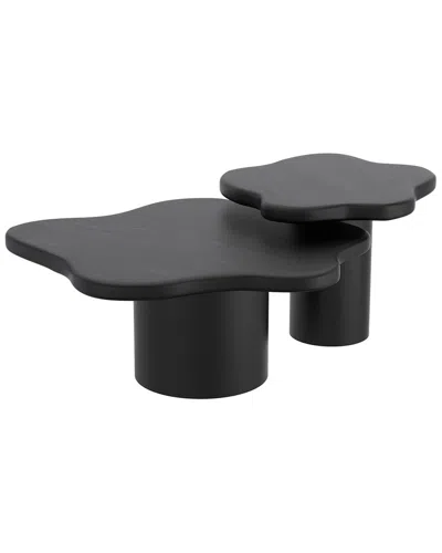 Worldwide Home Furnishings 2pc Coffee Table Set In Black