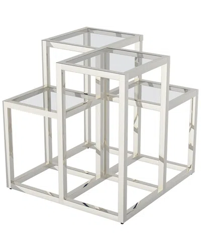 Worldwide Home Furnishings Contemporary Accent Table In Silver